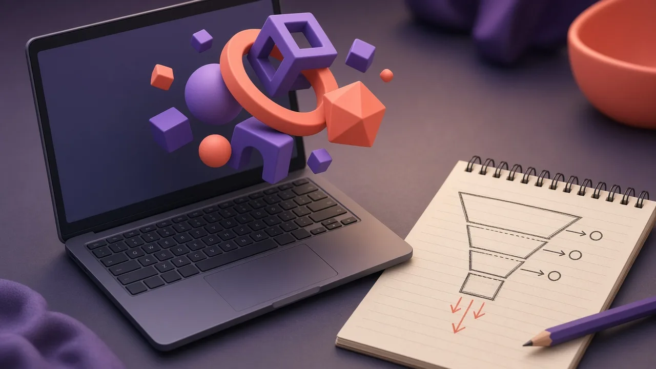 Editorial illustration of a handshake shape formed by two puzzle pieces above a laptop